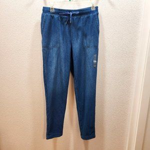 Uniqlo Pile Lined Jersey Pants Denim Blue Sweatpants Jeans